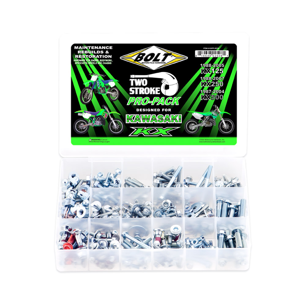 PRO PACK FASTENER KIT KAWASAKI KX125-250 88-08, KX500 87-04